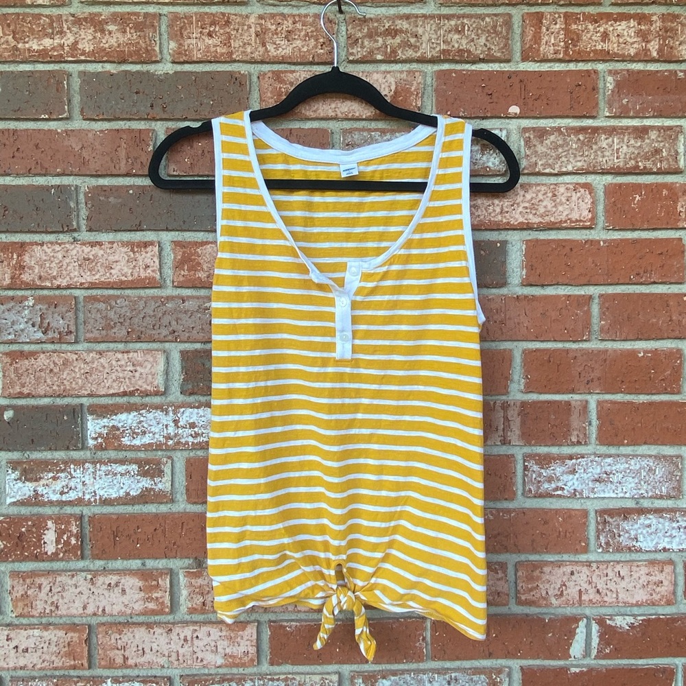 Yellow Striped Tank Top